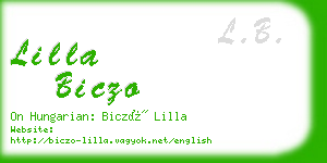 lilla biczo business card